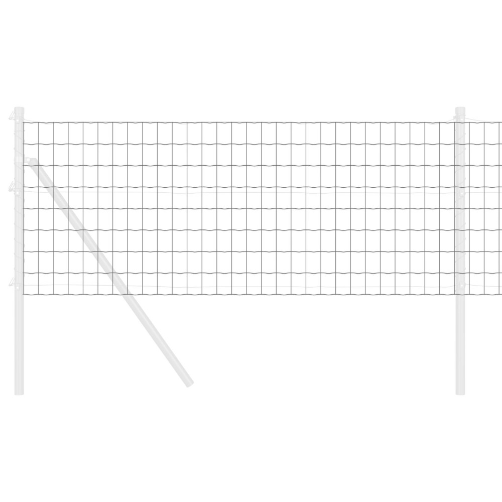 Produktbild för Eurogärdsel Grå 0,8 x 25 m PVC-belagt järn