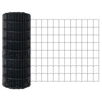 Produktbild för Eurogärdsel Grå 0,8 x 25 m PVC-belagt järn