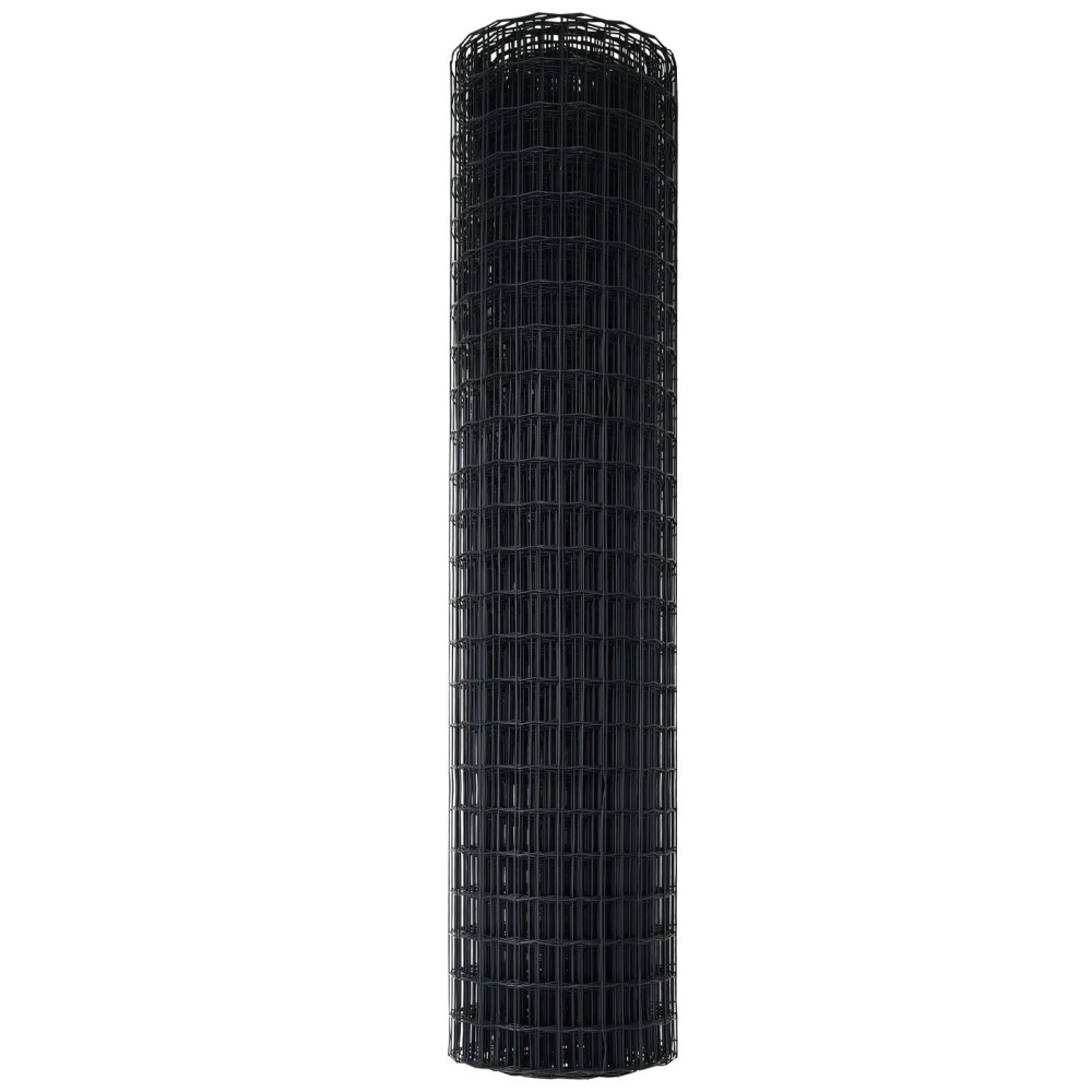 Produktbild för Eurogärdsel Grå 1 x 25 m PVC-belagt järn