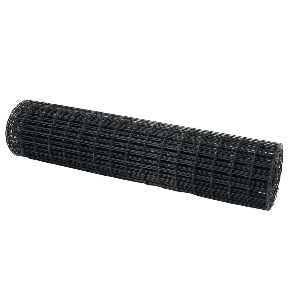 Produktbild för Eurogärdsel Grå 1,2 x 25 m PVC-belagt järn