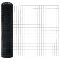Produktbild för Eurogärdsel Grå 1,2 x 25 m PVC-belagt järn