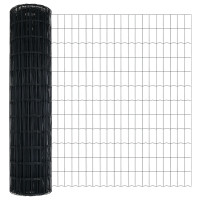 Produktbild för Eurogärdsel Grå 1,2 x 25 m PVC-belagt järn