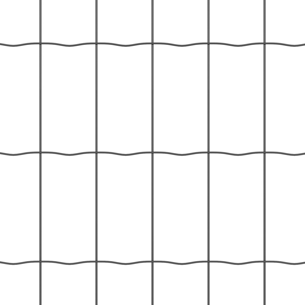 Produktbild för Eurogärdsel Grå 1,2 x 25 m PVC-belagt järn