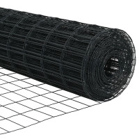 Produktbild för Eurogärdsel Grå 1,2 x 25 m PVC-belagt järn