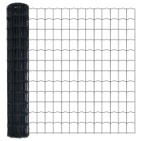 Produktbild för Eurogärdsel Grå 1,2 x 25 m PVC-belagt järn