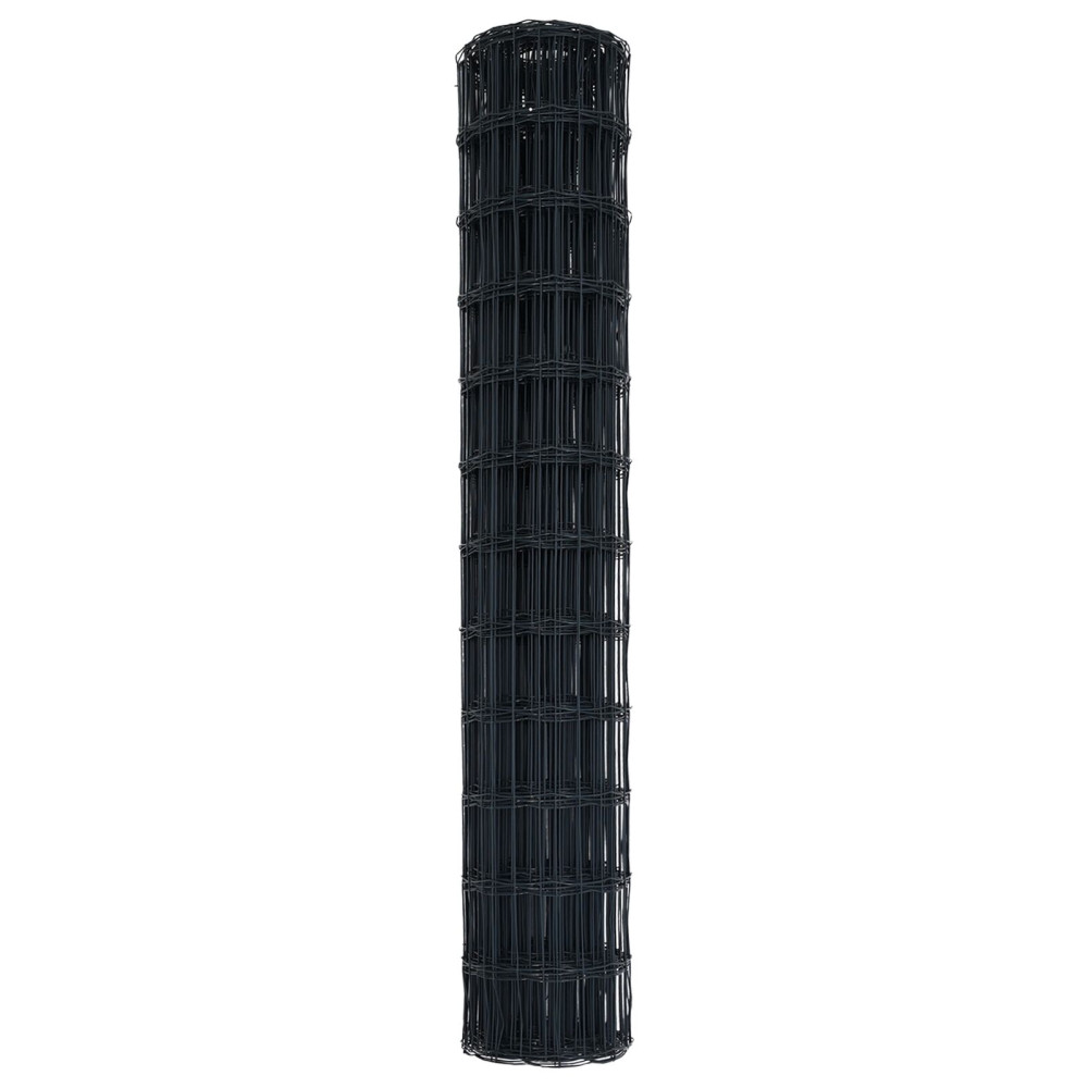 Produktbild för Eurogärdsel Grå 1,2 x 25 m PVC-belagt järn