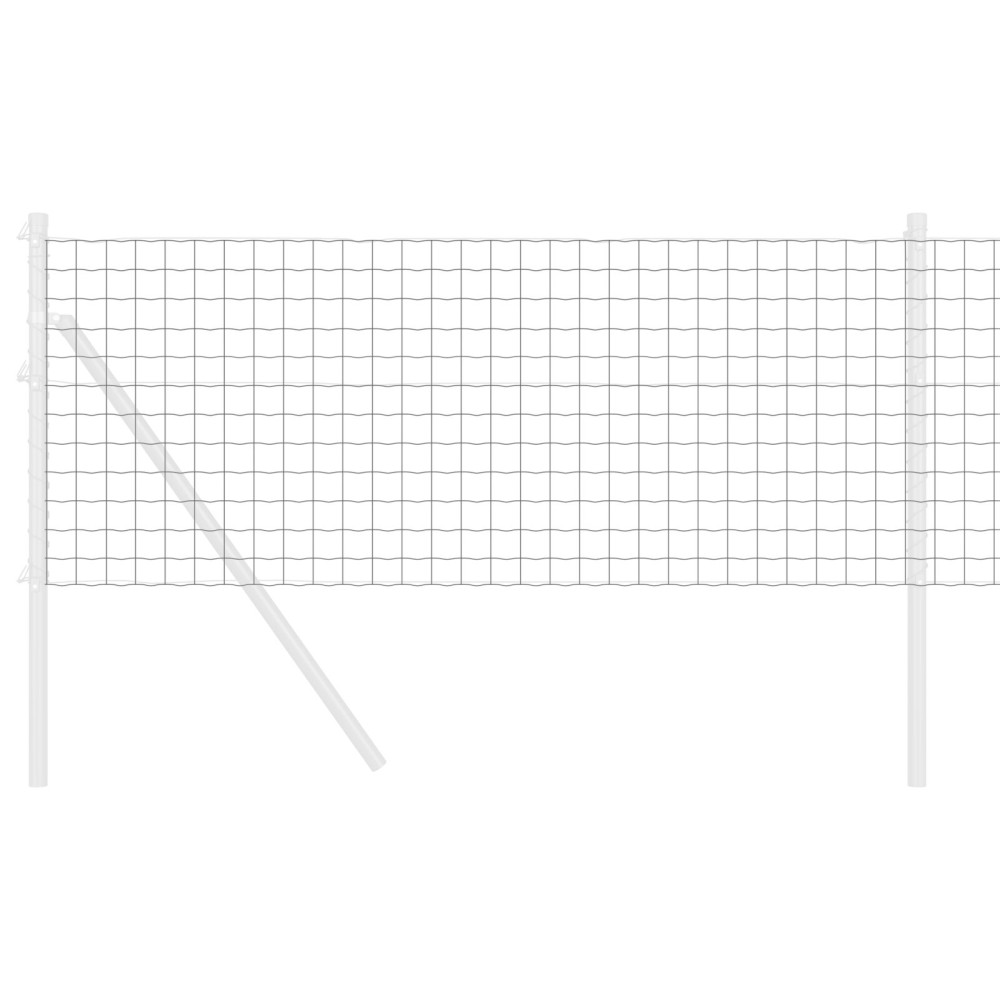 Produktbild för Eurogärdsel Grå 0,4 x 50 m PVC-belagt järn
