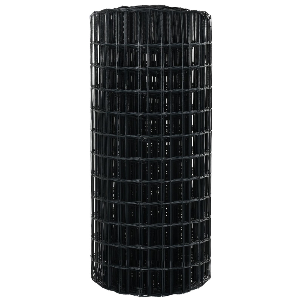 Produktbild för Eurogärdsel Grå 0,4 x 50 m PVC-belagt järn