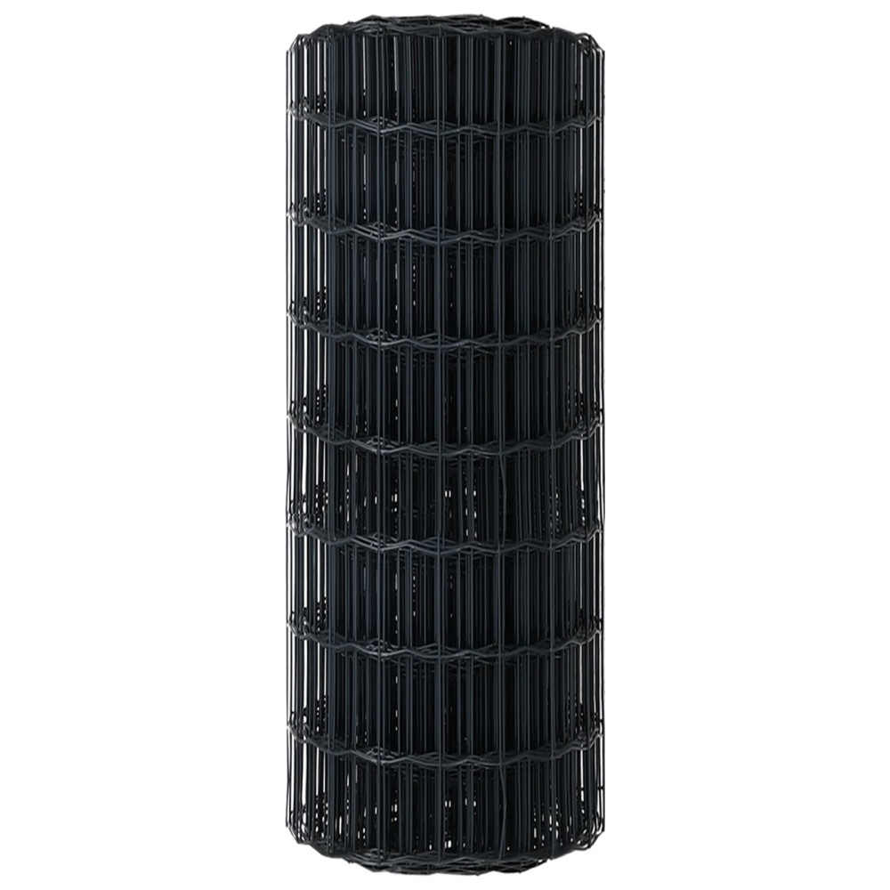 Produktbild för Eurogärdsel Grå 0,6 x 50 m PVC-belagt järn