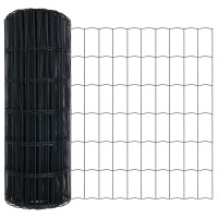 Produktbild för Eurogärdsel Grå 0,6 x 50 m PVC-belagt järn