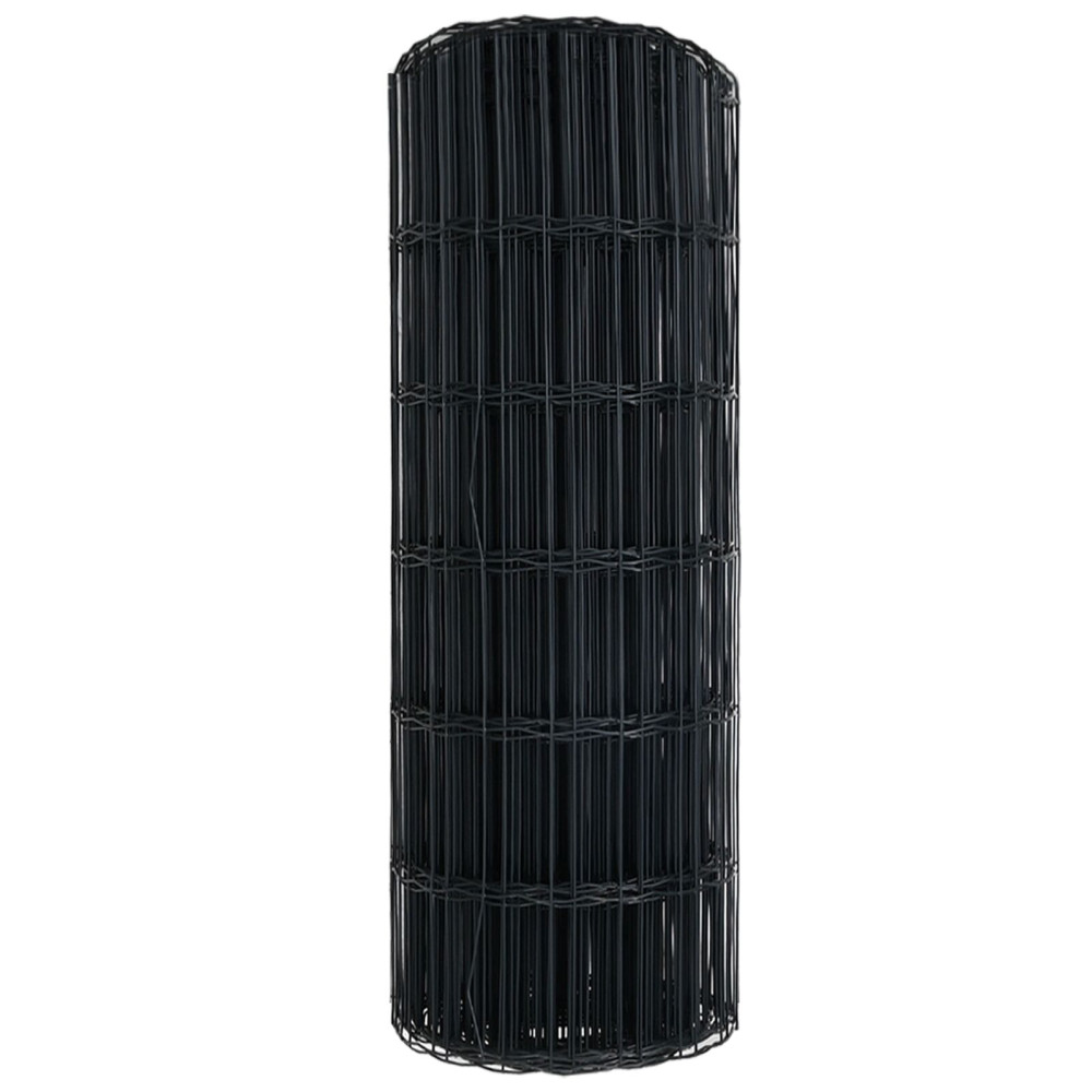 Produktbild för Eurogärdsel Grå 0,6 x 50 m PVC-belagt järn