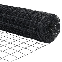 Produktbild för Eurogärdsel Grå 0,6 x 50 m PVC-belagt järn