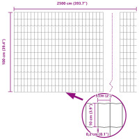 Produktbild för Eurogärdsel 1 x 25 m PVC-belagt järn