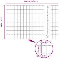 Produktbild för Eurogärdsel 0,4 x 50 m PVC-belagt järn