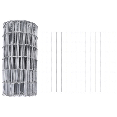 vidaXL Eurogärdsel 0,4 x 50 m PVC-belagt järn