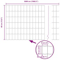 Produktbild för Eurogärdsel 0,4 x 50 m PVC-belagt järn