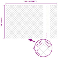 Produktbild för Kedjelänk Stängsel 25 x 1,6 m Stål Grön