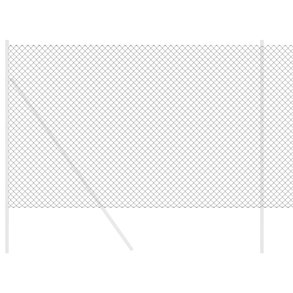 Produktbild för Kedjelänk Stängsel 10 x 1,6 m Stål Grå