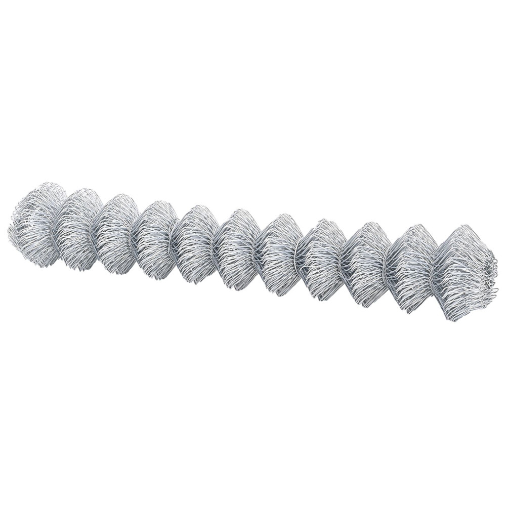 Produktbild för Kedjelänk Stängsel 10 x 1,5 m Galvaniserat stål Silver