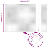 Produktbild för Kedjelänk Stängsel 10 x 1,5 m Galvaniserat stål Silver
