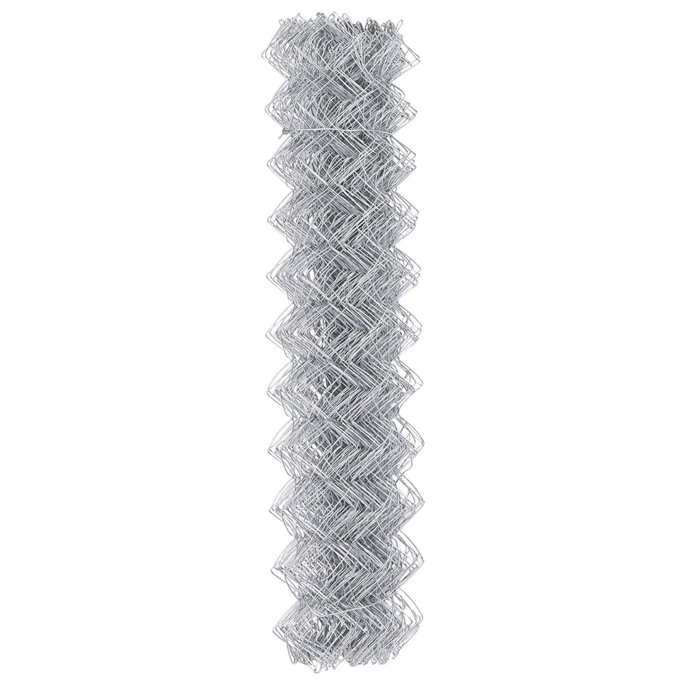 Produktbild för Kedjelänk Stängsel 25 x 1,2 m Galvaniserat stål Silver