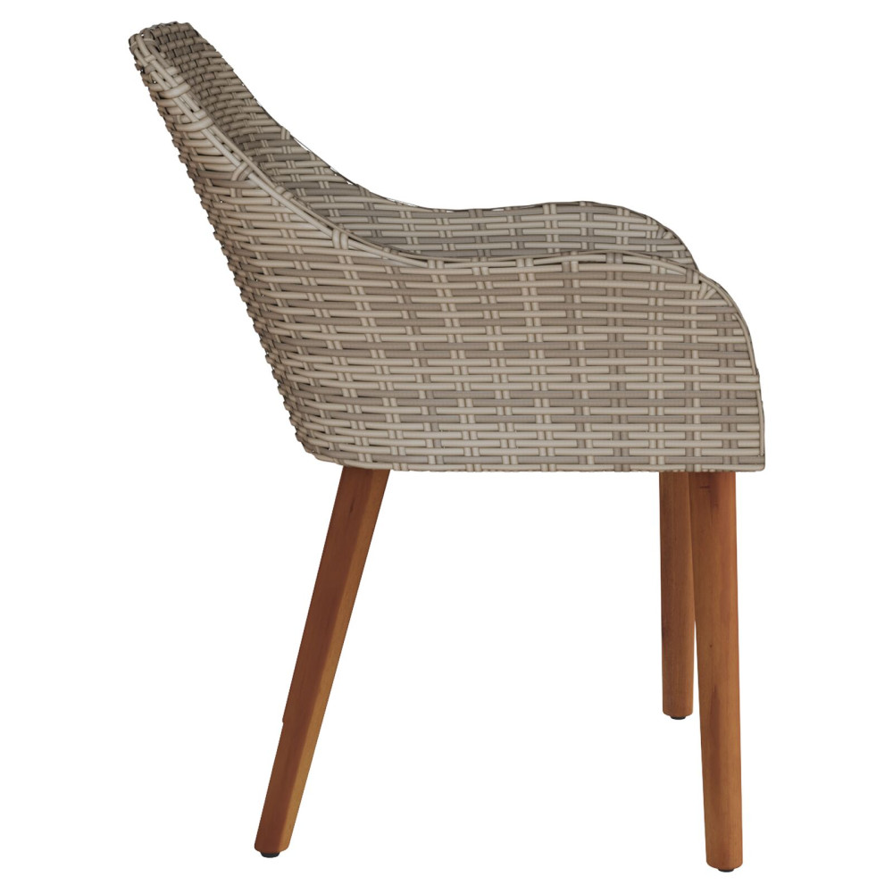 Produktbild för Trädgård Stol 2 pcs Svart 62,5 x 55 x 82 cm konstrotting