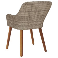 Produktbild för Trädgård Stol 2 pcs Svart 62,5 x 55 x 82 cm konstrotting