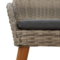 Produktbild för Trädgård Stol 2 pcs Svart 62,5 x 55 x 82 cm konstrotting