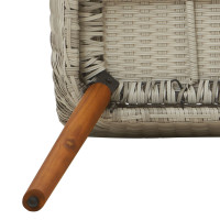Produktbild för Trädgård Stol 2 pcs Ljusgrå 62,5 x 55 x 82 cm konstrotting