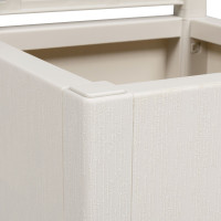 Produktbild för Trädgårdsplanterare med trellis Vit 36 x 36 x 140 cm PP