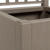 Produktbild för Trädgårdsplanterare med trellis Ljusbrun 36 x 36 x 140 cm PP