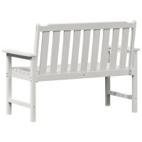 Produktbild för Trädgårdsbänk Vit 120 x 59 x 88 cm HDPE
