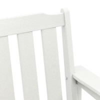 Produktbild för Trädgårdsbänk Vit 120 x 59 x 88 cm HDPE