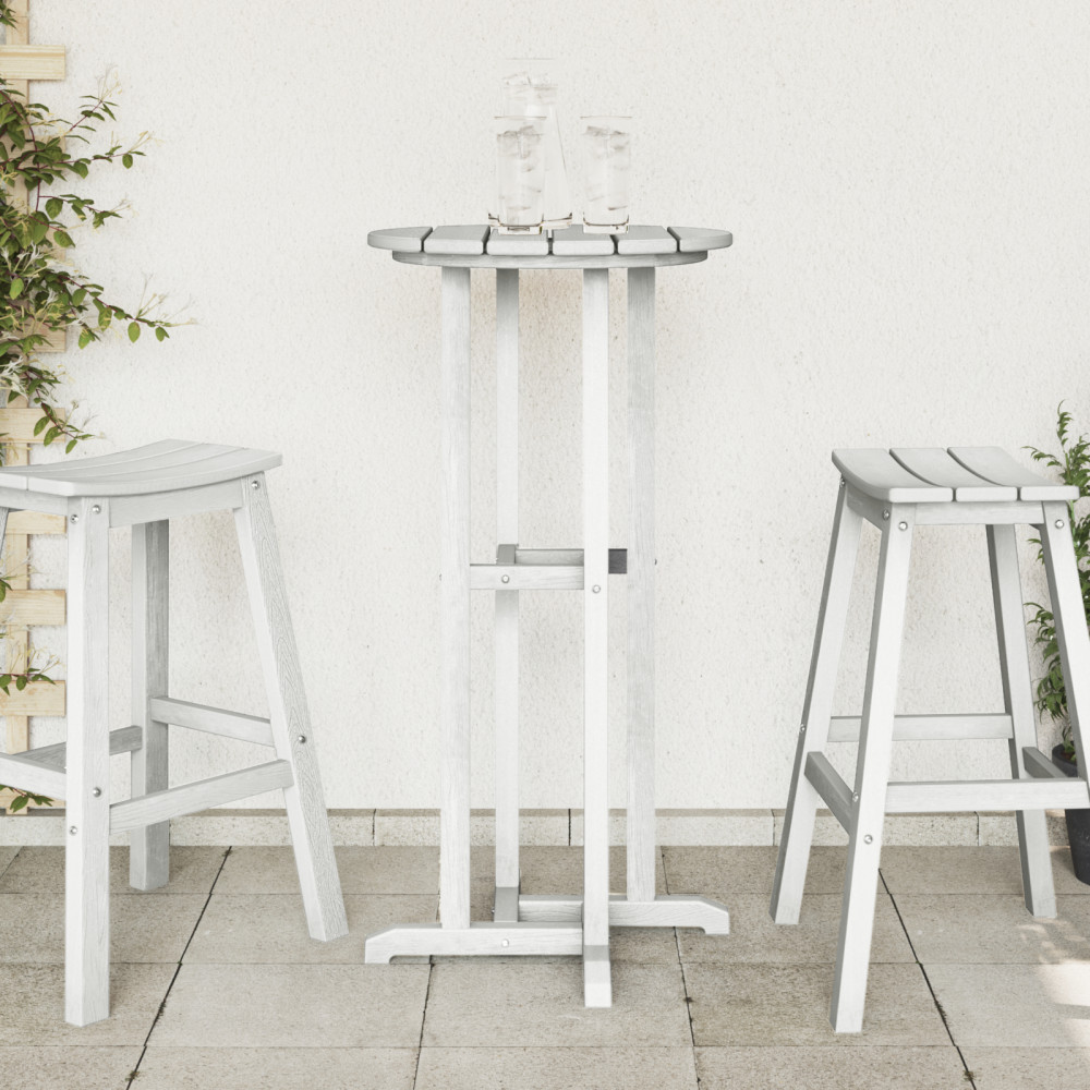 Produktbild för Barbord Vit 55 x 55 x 107 cm polyeten
