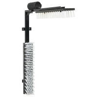 Produktbild för Kossborstar Justerbar Svart och Vitt 84 x 10 x 91 cm PVC