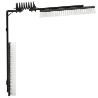 Produktbild för Kossborstar Justerbar Svart och Vitt 84 x 10 x 91 cm PVC