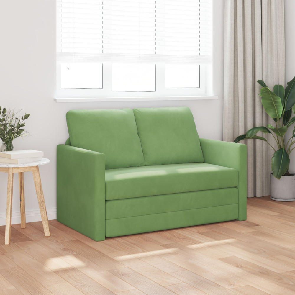 Produktbild för Soffsäng Ljusgrön 204 x 122 x 60 cm Sammet