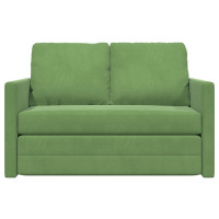 Produktbild för Soffsäng Ljusgrön 204 x 122 x 60 cm Sammet