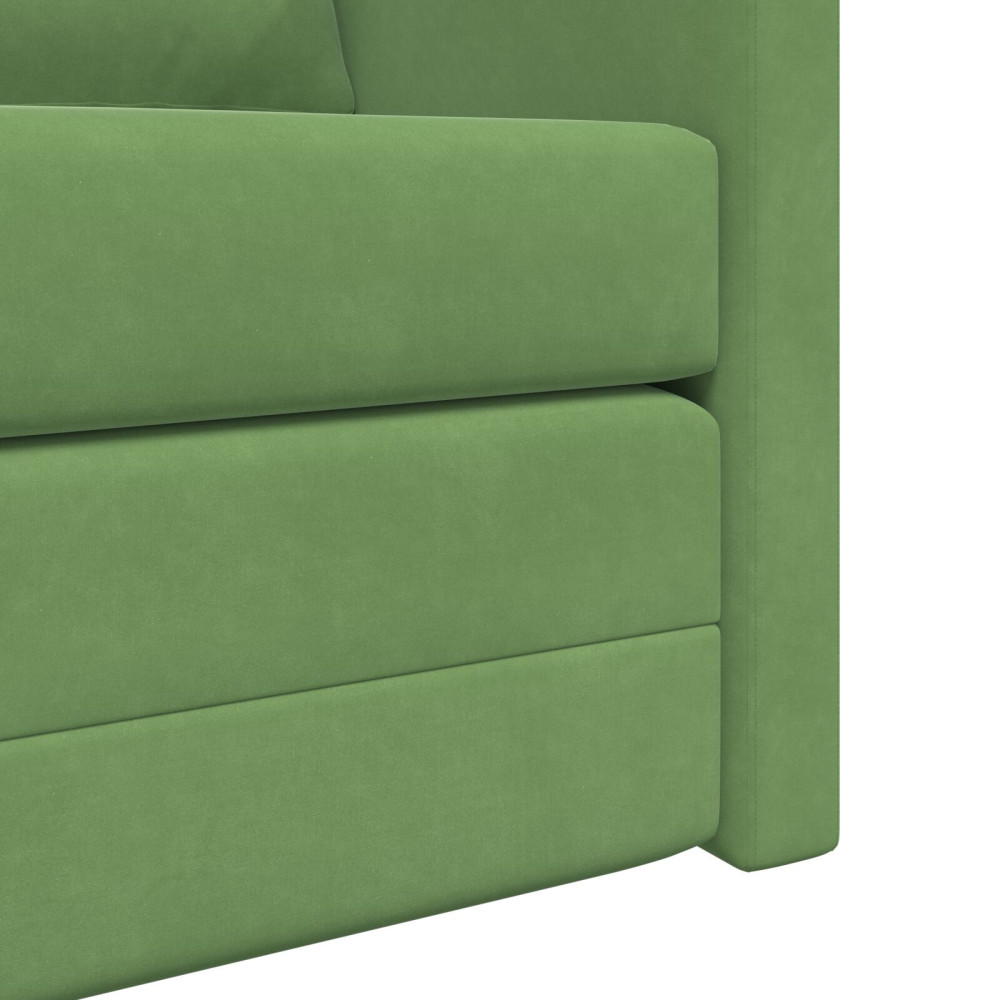 Produktbild för Soffsäng Ljusgrön 204 x 122 x 60 cm Sammet