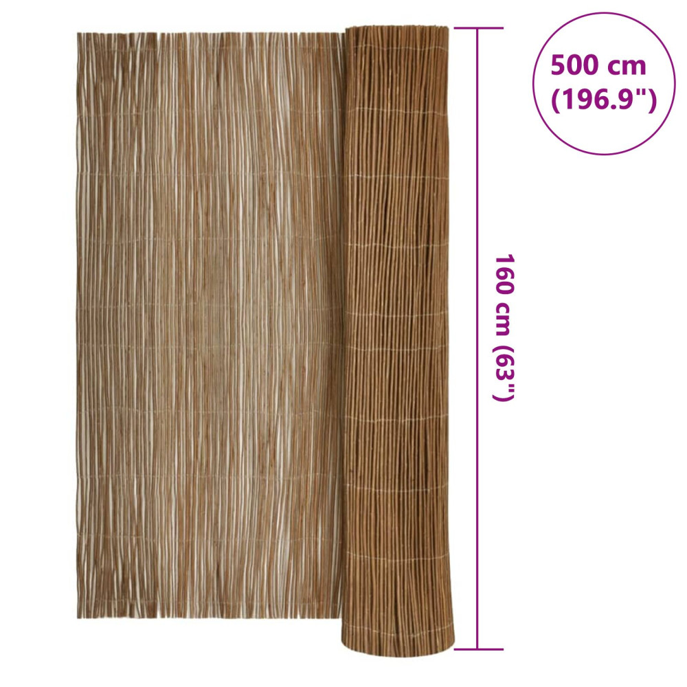 Produktbild för Pilträdsgärde Naturfärg 160 x 500 cm Pilträ