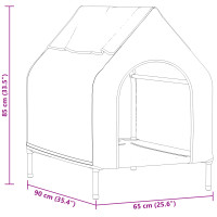 Produktbild för Djurhus Svart 90 x 65 x 83 cm Stål