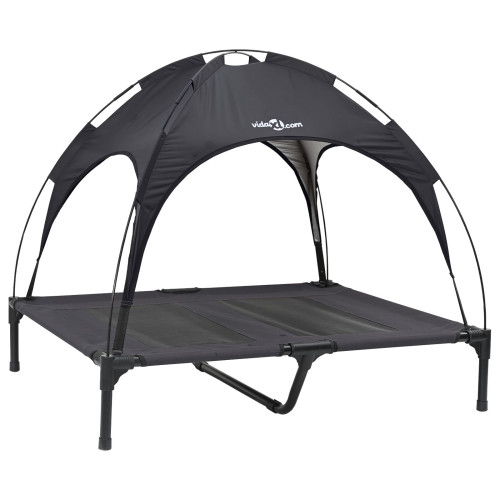 vidaXL Hundsäng Svart 92 x 77 x 82,5 cm Stål