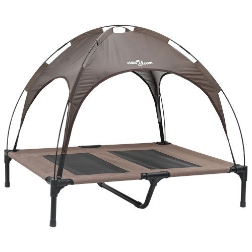 vidaXL Hundsäng Brun 92 x 77 x 82,5 cm Stål