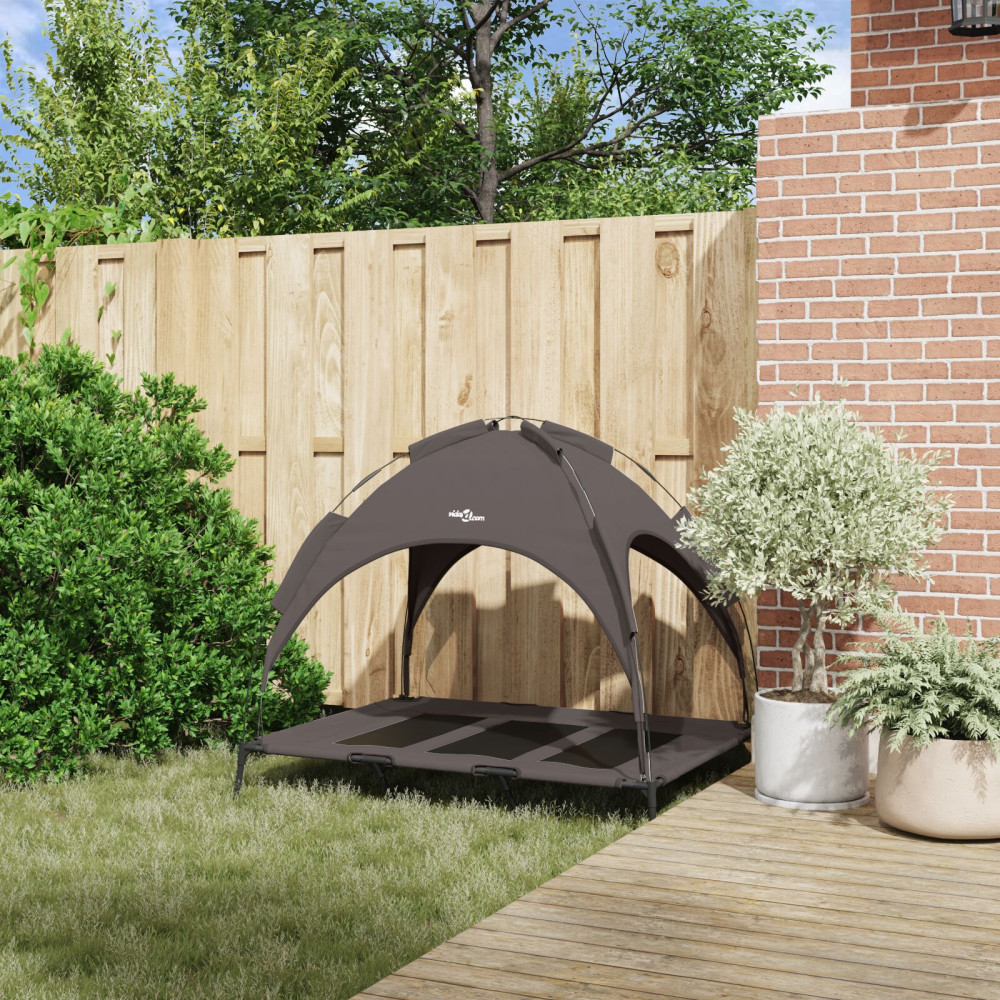 Produktbild för Hundsäng Brun 122 x 93 x 106,5 cm Stål