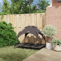 Produktbild för Hundsäng Brun 122 x 93 x 106,5 cm Stål