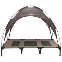 Produktbild för Hundsäng Brun 122 x 93 x 106,5 cm Stål