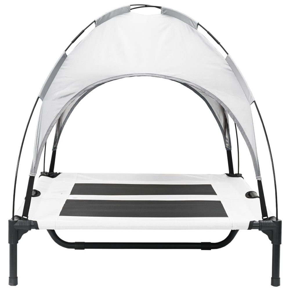 Produktbild för Hundsäng Silvergrå 92 x 77 x 82,5 cm Stål