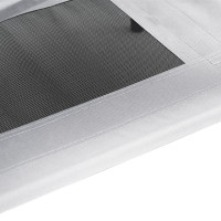 Produktbild för Hundsäng Silvergrå 92 x 77 x 82,5 cm Stål