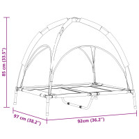 Produktbild för Hundsäng Silvergrå 92 x 77 x 82,5 cm Stål