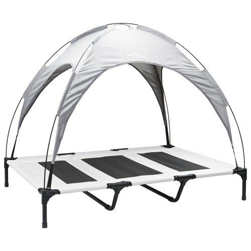 vidaXL Hundsäng Silvergrå 122 x 93 x 106,5 cm Stål